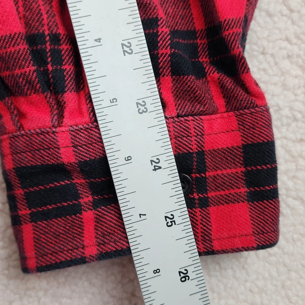 The‎ North Face Plaid Flannel Button Down Shirt Mens XXL Red Black Gorpcore